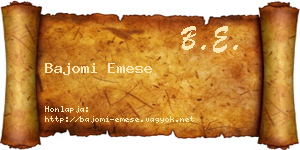 Bajomi Emese névjegykártya